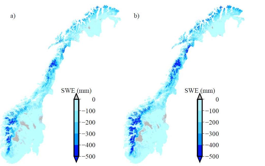 Fremtidige endringer Snøakkumulasjon er sterkt påvirket av høyde over havet og avstand fra kysten.