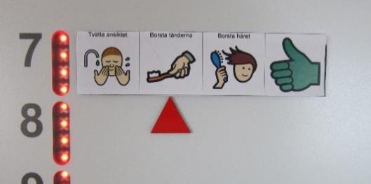 4.5 Använd handlingskedjor Med handlingskedja menas dagliga aktiviteter i en fast ordningsföljd. Att använda handlingskedjor kan ge ökad grad av trygghet, struktur och förutsägbarhet.