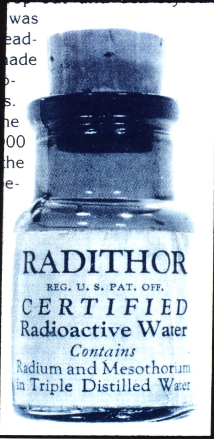 16 Det ble selvsagt laget naturmedisin av dette naturproduktet. Radium finnes i naturen, spesielt i fjellheimen.