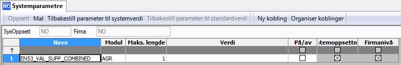 Dersom systemparameteren er deaktivert importeres kreditnotaer uten å bli koblet til opprinnelig faktura.