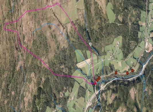 Modellering av flomrisiko (PhD-study Aynalem Tassachew) The red arrows are discharge gauge stations with in Sagelva