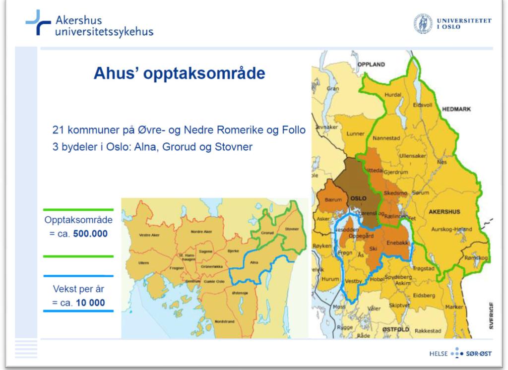 AHUS Norges største lokalsykehus tenker problemløsning utenfor sykehuset Bildene er hentet fra