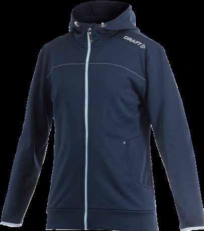 LEISURE ZIP HOOD DAME/HERRE Komfortabel innejakke i funksjonelt flex