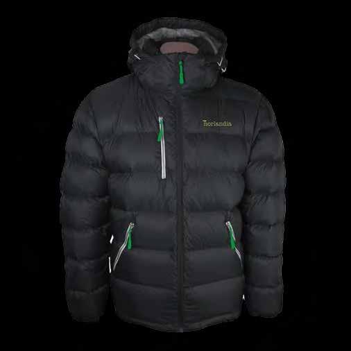 8641-360 Kornblå Vindjakke 7076_05-750/marine - 7076_10-750/sort SUPERSOFT DOWN JACKET med grønne detaljer, pakkes i