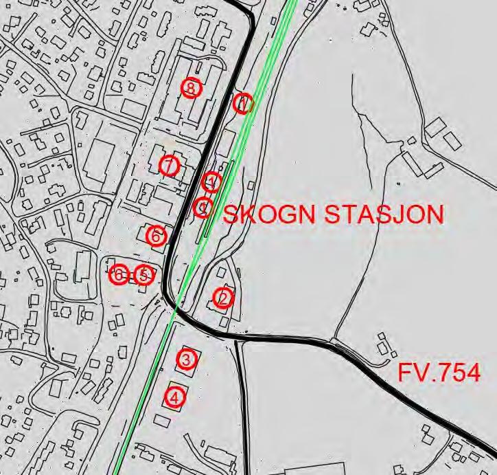 3.4 BEBYGGELSE 3.4.1 Boligbebyggelse Det vesentligste av boligbebyggelse i og rundt Skogn sentrum ligger vest for jernbanen, se kartutsnitt i kap 3.1. 3.4.2 Øvrig bebyggelse 1.