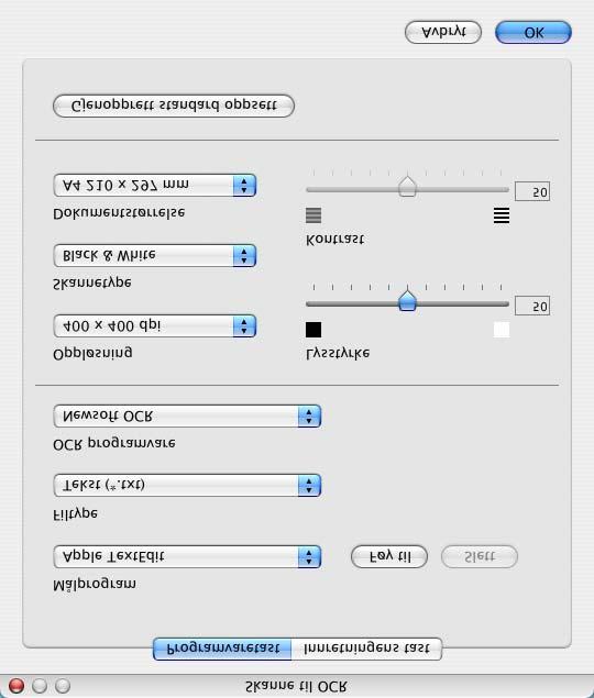 OCR (tekstbehandlingsprogram) Funksjonen Skanne til OCR konverterer bildedataene på en grafikkside til tekst som kan redigeres i et hvilket som helst tekstbehandlingsprogram.