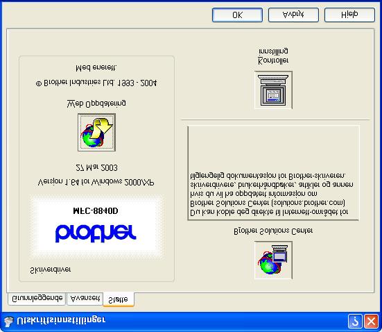 Kategorien Støtte Kategorien Støtte gir informasjon om driverversjon og innstillinger. I tillegg finner du koblinger til Brother Solutions Center og Web-områdene for driveroppdateringer.
