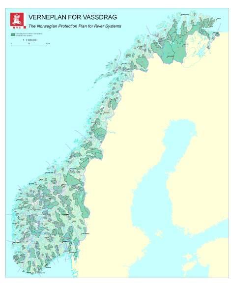 Viktige nasjonale rammer Verneplanar 388 verneobjekt Strenge restriksjonar på vassdragsinngrep