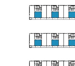 BRA: 4 P-rom: 48 m 2 Etasje: 3, 4, 5, 6 Terrasse: - : 10m 2 FASADE VEST Plan 12 Plan