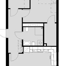 Terrasse: 19 m 2 : 3 m 2 16 m² FASADE VEST