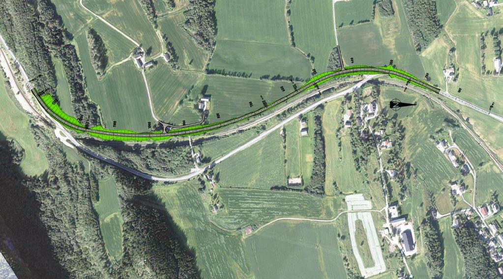 1 Innledning Sweco Norge AS har på oppdrag fra Jernbaneverket (JBV) utført beregning av støy fra vegtrafikk og jernbane i forbindelse med reguleringsplanarbeidet på Åsen i Levanger kommune.