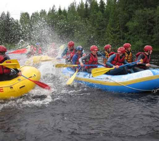 Våre aktiviteter Halvdagsrafting Litt sør for Trysil sentrum har