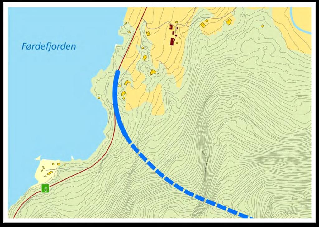 Desse er heller ikkje uproblematiske med omsyn til avstand mellom tunnel og kryss. Skjer inn i ein skråning før tunnelpåhogget. Fylling/muring ut over strand kan bli aktuelt.