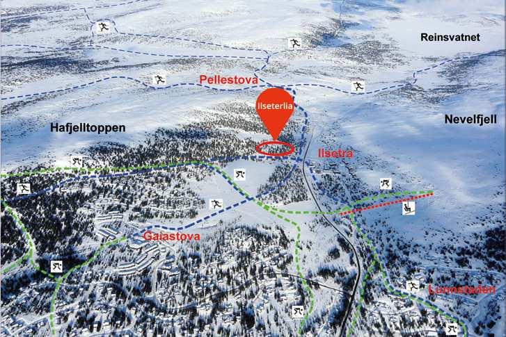 BELIGGENHET Hafjelltoppen regnes som det mest attraktive området i Hafjell, og det er her i umiddelbar nærhet til Ilsetra og i gangavstand til Gaiastova at de