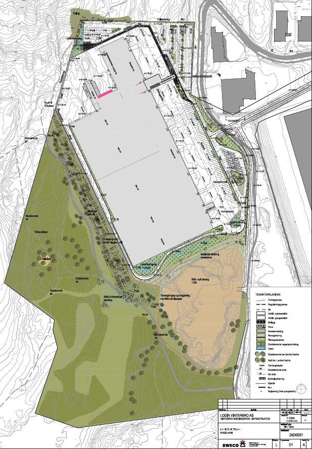 I reguleringsplan for utvidelse av Vinterbro Næringspark stilles det krav om at blågrønn faktor for området avsatt til næringsformål ikke skal være lavere enn 0,7.