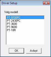 DC IN 24V 5 6 Velg ønsket modell og klikk på [OK]. Følg instruksjonene for driverinstallasjonen på skjermen.