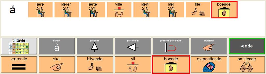 Verb med mulighet bøyninger Infinitiv Presens Preteritum Presens perfektum Imperativ