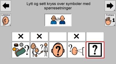 Utvide mulighetene ved å finne symboler i kommunikasjonstavlen og lage setninger med flere symboler.