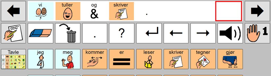 Skrive - Lag setninger sammen Lag setninger sammen Læringsmål Skriver setninger med symboler for pronomener og verb Lærer å bøye verbene