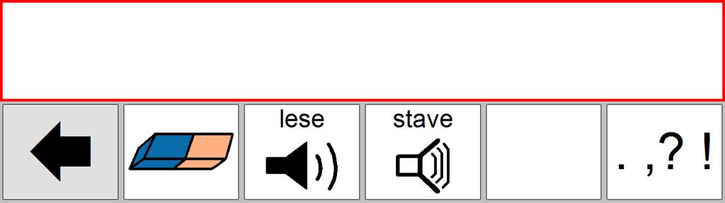 Tastatur velg tastatur Læringsmål Lærer å lekeskrive Lærer å skrive ord Lærer å kombinere symboler og ord Lærer å skrive korte setninger Seksdelt tastatur forside Tastaturet kan være lettere å bruke