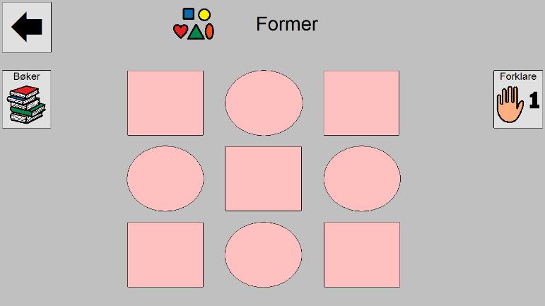 Former Læringsmål Lærer at former er ulike Lærer å lage mønster Former Lek med de ulike formene Lag mønster Snakk om forskjellen og likheten Idé: