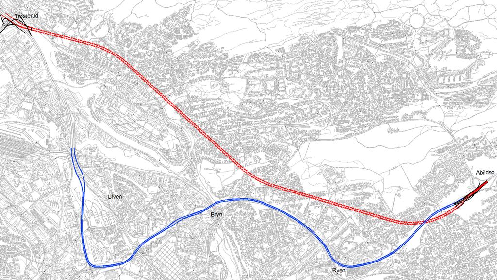 42 54 Figur 5: Oversiktstegning Abildsø Trosterud med trafikktall.