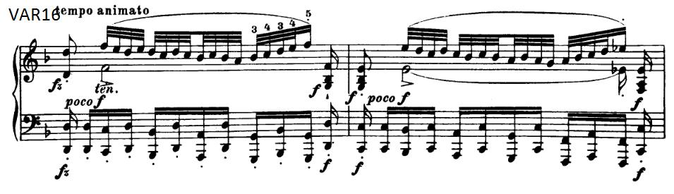 Desse framhevar igjen det harmoniske forløpet, og vi er igjen tilbake til d-moll, C-dur, B-dur og A7. Eks. 28: Busoni, t.