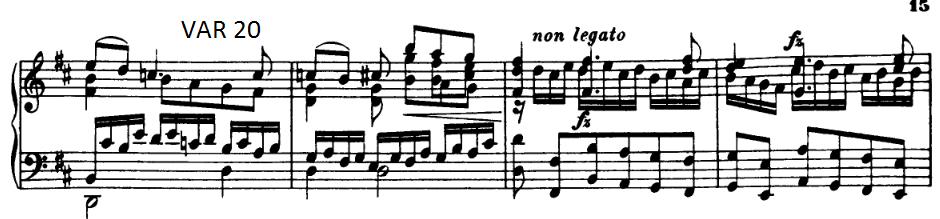 I tillegg til dette temaet har Bach skreve ein trinnvis melodi, beståande av tetrakordar igjen. Denne melodien leier frå ein av tematonane til den neste.
