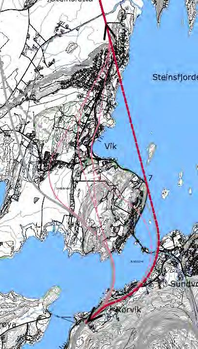 Rød korridor Rørvik Stein Alternativ 7 Halvt kryss i Rørvik Undersjøisk tunnel under