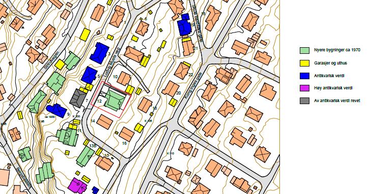 Side 2 opprinnelig stil. De nye husene er i stor grad tilpasset strøket med trepanel, med saltak eller valma tak. Det er tomannsboliger, eneboliger og flerfamilieboliger i boligområdet.