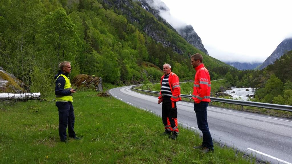 Søknaden: Statens vegvesen, region midt, søkjer om dispensasjon til trafikksikkerheitstiltak på E 136 mellom Skiri og Monge i Romsdalen landskapsvernområde.