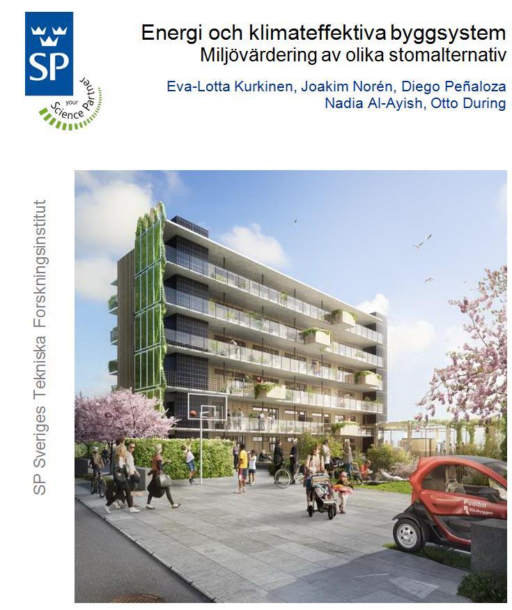 Livsløpsanalyser betong og massivtre Målet med studien var å dokumentere et beslutningsgrunnlag på klima- og energivirkningen for bæresystem i betongelementer, betong og