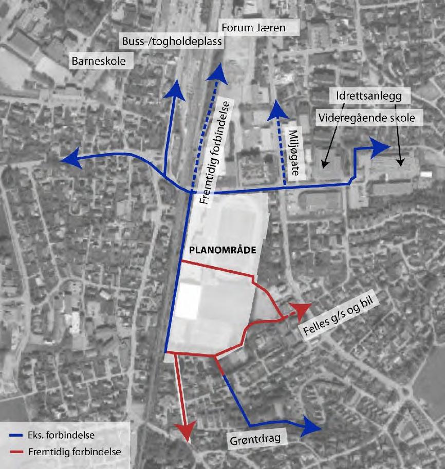 Trafikkanalyse utbygging Bryne stadion Side 9 4.3 Trafikksituasjon myke trafikanter Bryne stadion er et område som er reisemål for mange myke trafikanter i dag.