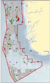 Utlyst område i TFO 2015 Barentshavet Norskehavet Nordsjøen Brønner North Energy er inne i en aktiv borefase med fire faste brønner på programmet.