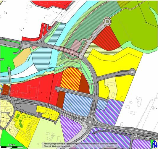 I silingsrapporten er dette tiltaket i kapittel 6.3.12 «Fra rundkjøring på Hafstad til Angedalsvegen». Figur 4 Ny forbindelse over Jølstra ved Hafstad. Reguleringsplanen for Hafstad vises til høyre.