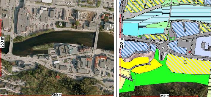 13.6 Avkjøring til sentrum sørvest Silingsrapportens kapittel 6.3.15 viser en rundkjøring som skal gi adkomst til et parkeringsanlegg sør for eksisterende E39 (Fjellvegen) og til Hafstadvegen nord for eksisterende E39, se figur 22.