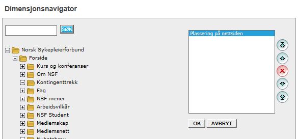 Kapittel 4: Plassering og status på innhold 4.1: Krysspublisering / flytting av innhold 4. Plassering og status på innhold 4.1 Krysspublisering / flytting av innhold Dersom du ønsker at innhold (en artikkel eller kalenderhendelse) skal vises mer enn ett sted på nettsidene (f.