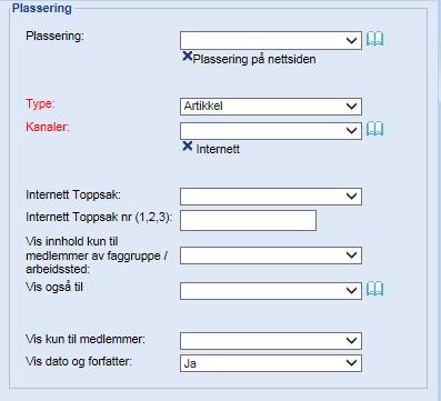 Kapittel 2: Publisering av artikkel 2.2: Avanserte valg for artikkel 2.