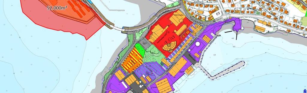 Tomten kan imidlertid utvides med ytterligere utfylling i sjø til ca.52 da. Tilgjengelighet Tomten ligger inntil Kransvikveien som er en del av riksvei 94. Veien inngår i dagens bussrute.