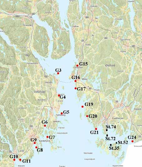 Posisjoner og undersøkelsesdato, for ramme- og strandsonestasjonene undersøkt i 2014, er gitt i Vedlegg A. Undersøkelsene ble utført av en marin botaniker og en marin zoolog i perioden 20. august - 4.