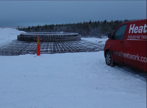 36 stk fundament Støper først