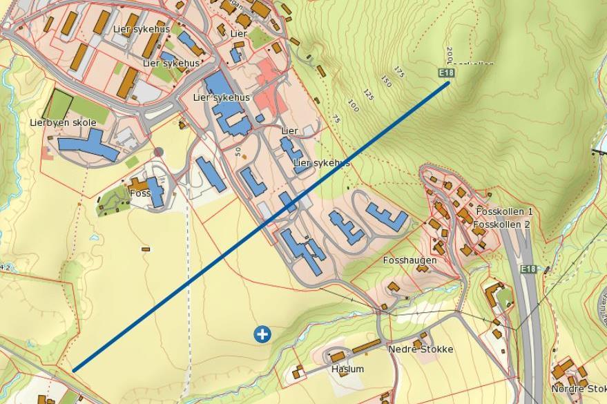 Figur 2-2 Utsnitt fra gjeldende Illustrasjonsplan Topografi Terrenget