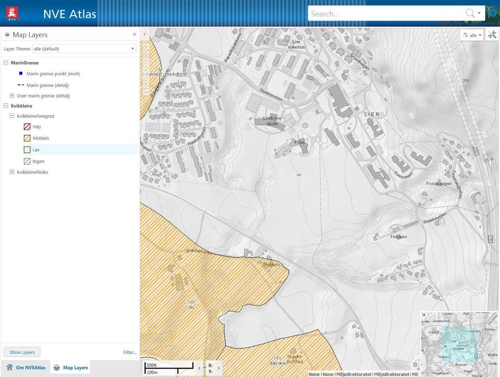 3 Evaluering av fare for områdeskred Planområdet ligger ikke innenfor tidligere kartlagt faresone iht. kart på NVEAtlas/SkredAtlas /4/. Det er imidlertid en ravinedal rett syd for planområdet, og ca.