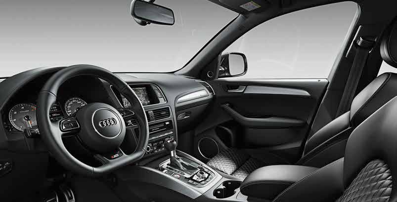 58 Audi SQ5 TDI plus Ren kraft i ren design Audi SQ5 TDI plus¹ Audi SQ5 TDI plus er kraftfull på alle måter. Den utvendige designen levner ingen tvil om at dette er en sportslig bil.