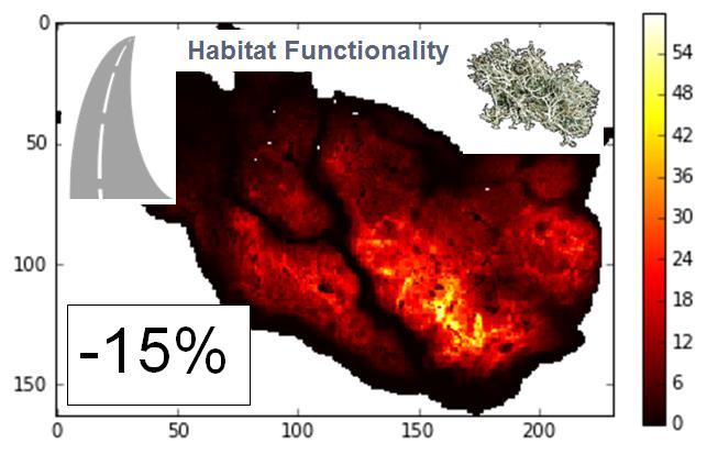 Demo: Endring av habitatfunksjonalitet under scenarier av