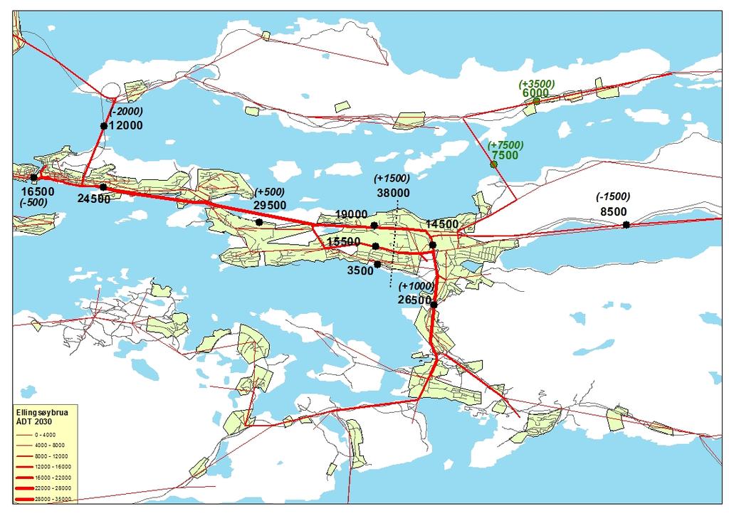 Bru til Ellingsøya Ny bru til Ellingsøya vil avlaste Ellingsøytunnelen med ca 2000 i ÅDT.