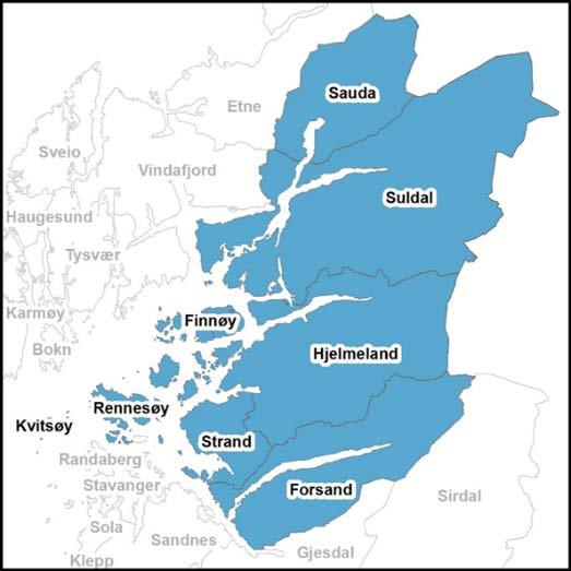 C) Ryfylke Det har vore ulike prosessar i og mellom dei ulike kommunane i Ryfylke. Rennesøy og Finnøy hadde folkeavrøysting i juni, med alternativa Utstein og Stavanger.