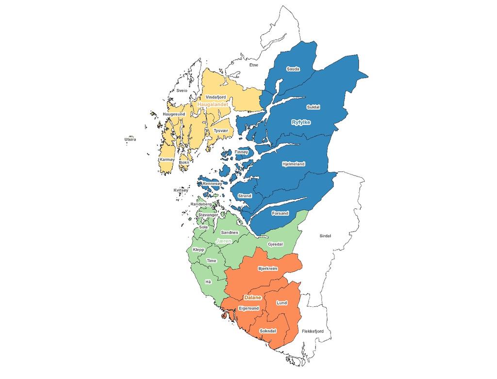 Kommunereform Rogaland - tilråding 27. september 2016 Vedlegg 2 Utfordringsbilete regionsvis 1.