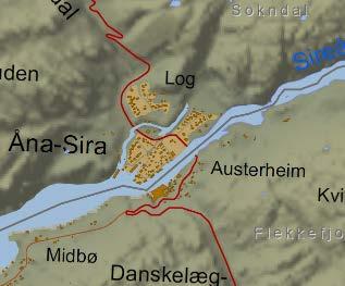 Aktuelt grensespørsmål Åna-Sira Åna-Sira er ei lita bygd heilt sør i Sokndal som er delt både av fylkesgrense og kommunegrense mot Flekkefjord.