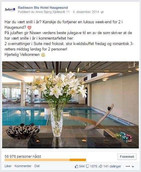 innlegg Sende melding til siden Like Facebooksiden Ikke lov å